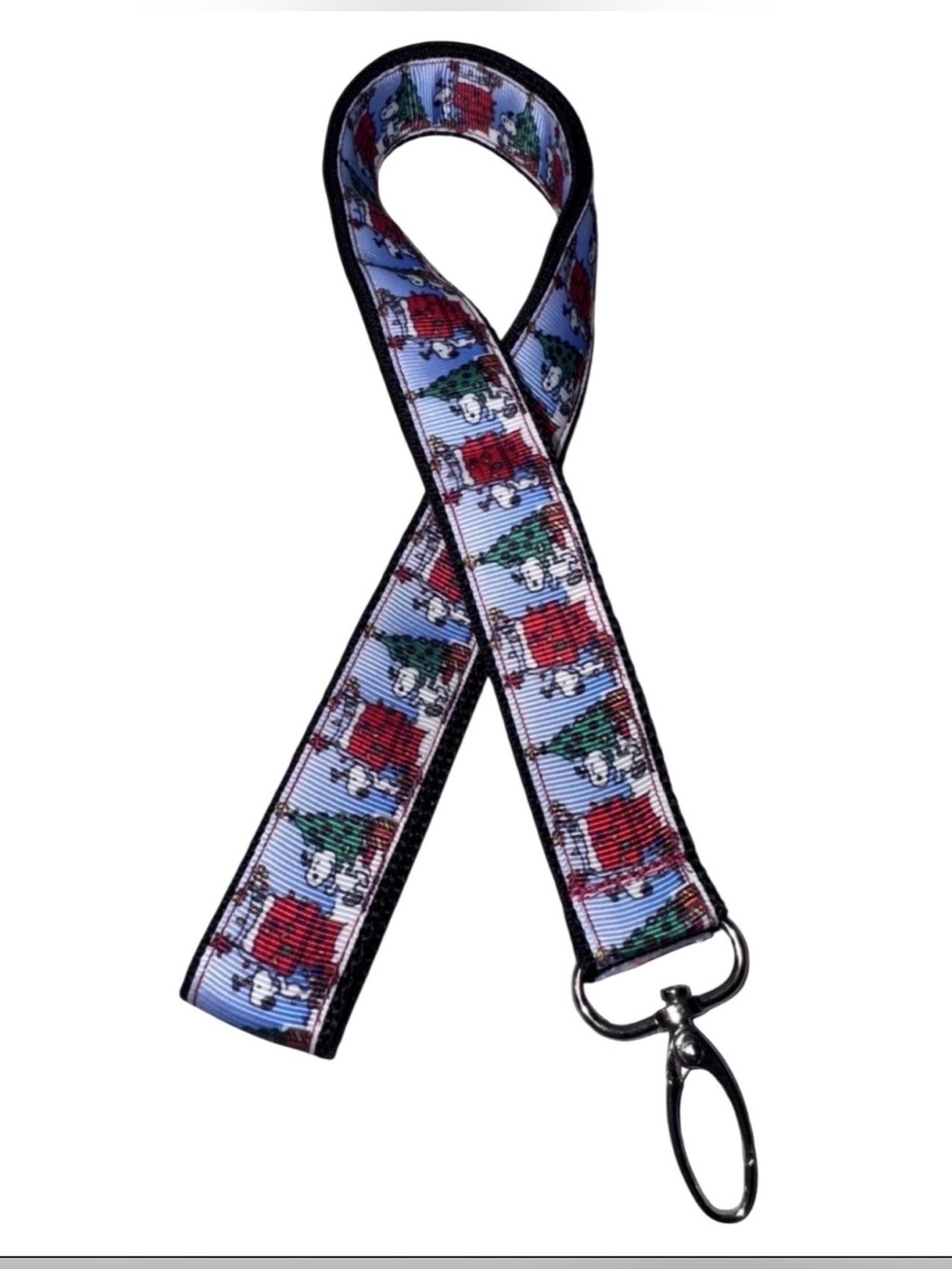 Keychain Lanyard Key Holder Snoopy Peanuts Christmas Holiday NEW Handmade 19.5”